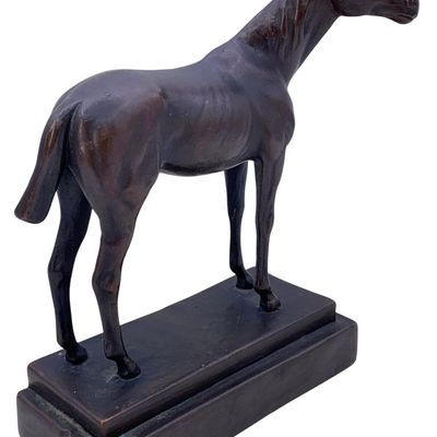 Sale Photo Thumbnail #33: Antique 1920s Pompeian Bronze Co. No 52 Horse Sculpture