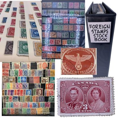 Sale Photo Thumbnail #266: 2100+ Antique to Vintage International Postage Stamps in a Storage Binder