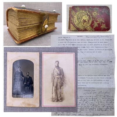 Sale Photo Thumbnail #249: Large Antique Smith Family Ohio Civil War Soldier, Photograph Album & Ephemera Collection