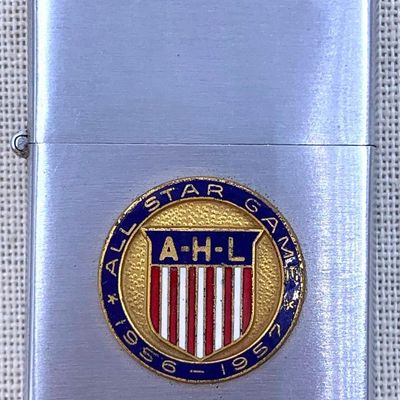 Sale Photo Thumbnail #410: Mid Century ZIPPO 1956-1957 American Hockey League All Star Game Lighter