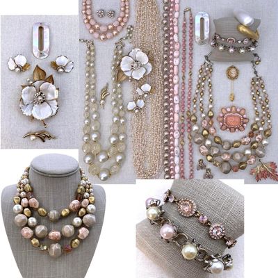 Sale Photo Thumbnail #103: 23 pc Givenchy, Vendome, Japan, Hong Kong, 925, Cameo, Blushing Rose Pink Jewelry Collection