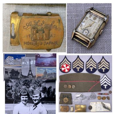 Sale Photo Thumbnail #408: WWII era Veteran Ambrose L Imber, Smith Family Descendant, Photos, Watches & Military Collection