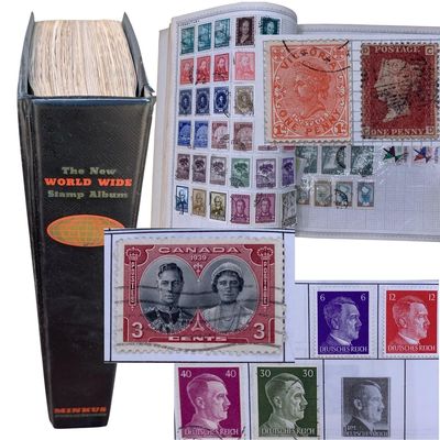 Sale Photo Thumbnail #65: 3800+ Antique to Vintage International Postage Stamps in 1972 World Wide Stamp Album