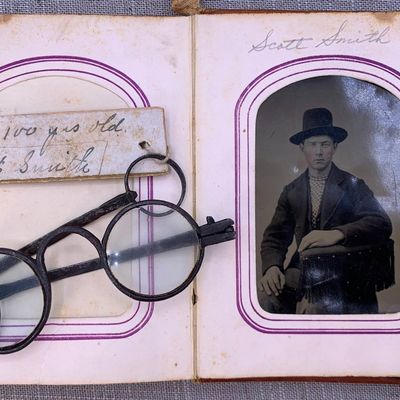 Sale Photo Thumbnail #37: English 18th Century Antique Benjamin Martin Ring End Spectacles from an Early MI/OH Family