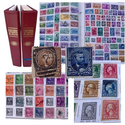 Sale Photo Thumbnail #289: 1100+ Antique to Vintage United States and International Postage Stamps in 2 Storage Binders