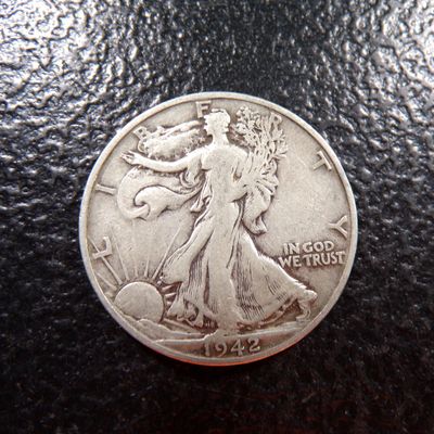 1942-S WALKING LIBERTY SILVER HALF DOLLAR