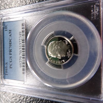 1995-S PCGS PR70DCAM ROOSEVELT PROOF DIME