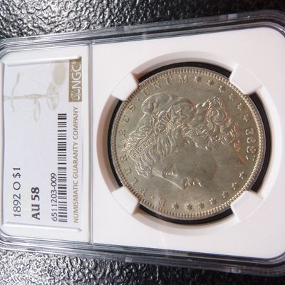1892-O NGC AU58 MORGAN SILVER DOLLAR