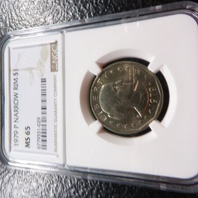 1979-P NARROE RIM NGC MS65 SUSAN B ANTHONY DOLLAR
