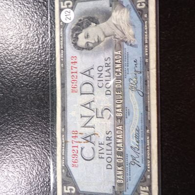 1954 CANADA 5 DOLLARS