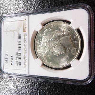 1922 NGC MS62 PEACE SILVER DOLLAR