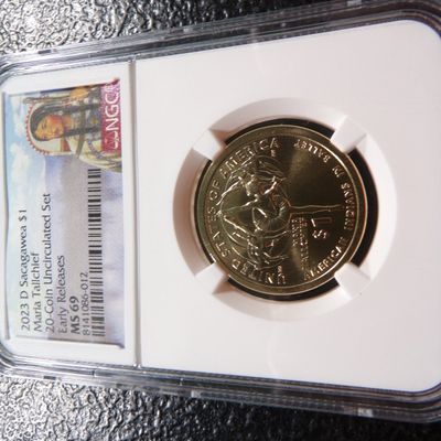 2023-D NGC MS69 EARLY RELEASES MARIA TALLCHIEF SACAGAWEA DOLLAR