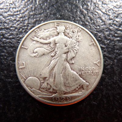 1929-S WALKING LIBERTY SILVER HALF DOLLAR