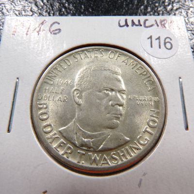 1946 BOOKER T WASHINGTON SILVER HALF DOLLAR