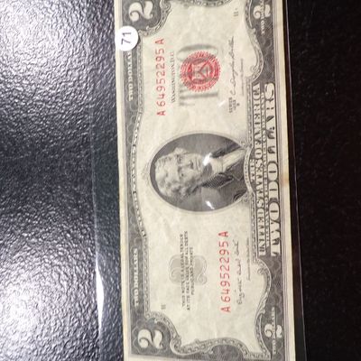 1953-B RED SEAL $2 UNITED STATES NOTE