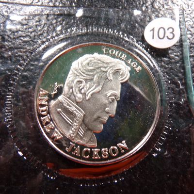 ANDREW JACKSON 240 GRAINS .999 SILVER PIECE