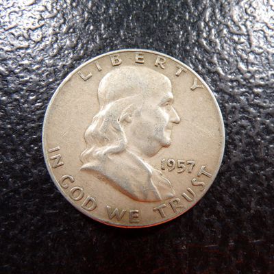 1957-D FRANKLIN SILVER HALF DOLLAR