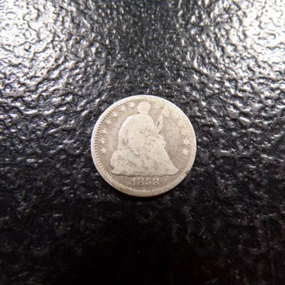 1858 SEATED LIBERTY SILVER HALF DIME