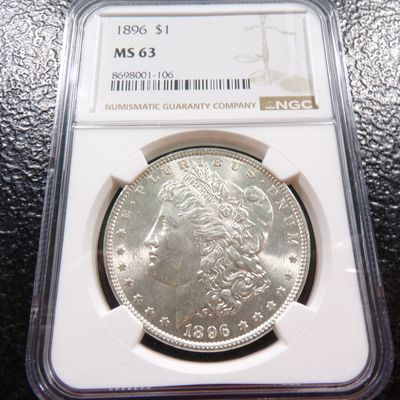 1896 NGC MS63 MORGAN SILVER DOLLAR