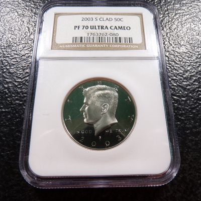 2003-S NGC PF70 ULTRA CAMEO CLAD KENNEDY PROOF HALF DOLLAR