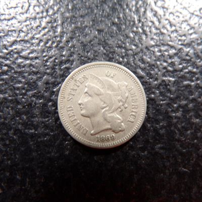 1869 III CENT NICKEL