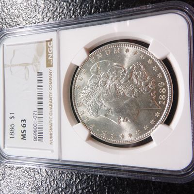 1886 NGC MS63 MORGAN SILVER DOLLAR