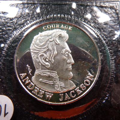 ANDREW JACKSON 240 GRAINS .999 SILVER PIECE