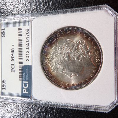 1898 PCI MS65+ MORGAN SILVER DOLLAR