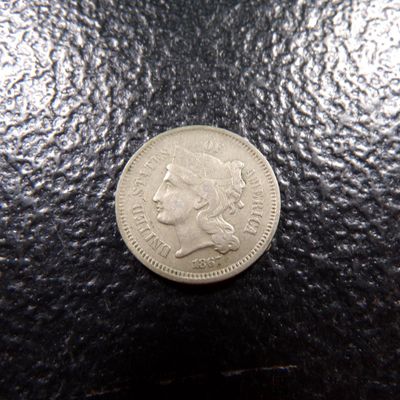1867 III CENT NICKEL