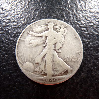 1940-S WALKING LIBERTY SILVER HALF DOLLAR