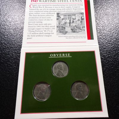 1943 WARTIME STEEL CENTS
