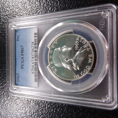 1963 PCGS PR67 FRANKLIN SILVER PROOF HALF DOLLAR