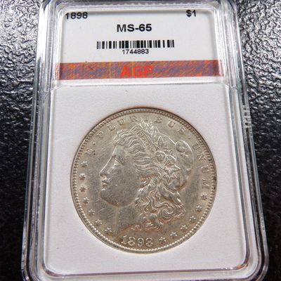 1898 AGP MS65 MORGAN SILVER DOLLAR