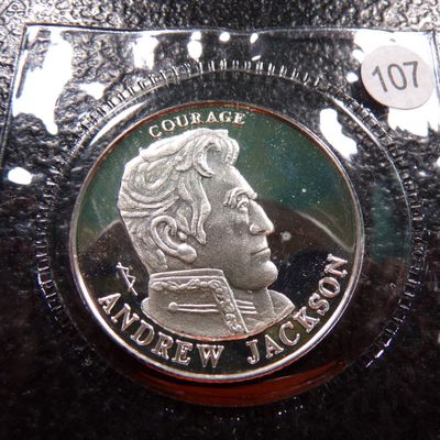 ANDREW JACKSON 240 GRAINS .999 SILVER PIECE