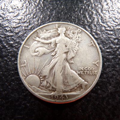 1943 WALKING LIBERTY SILVER HALF DOLLAR