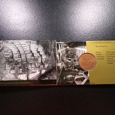 32.2 GRAMS COPPER HOOVER DAM DESIGN