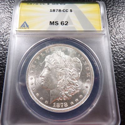 1878-CC ANACS MS62 CARSON CITY MORGAN SILVER DOLLAR