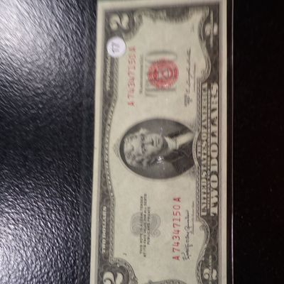1953-C RED SEAL $2 UNITED STATES NOTE