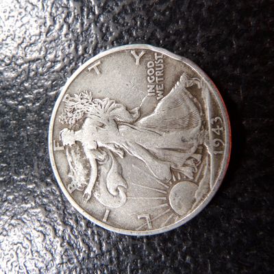 1943-S WALKING LIBERTY SILVER HALF DOLLAR