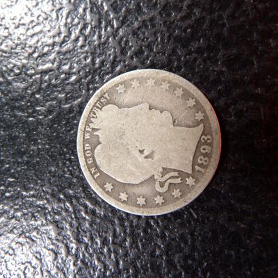 1893 BARBER SILVER QUARTER