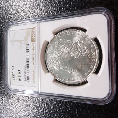 1887 NGC MS63 MORGAN SILVER DOLLAR