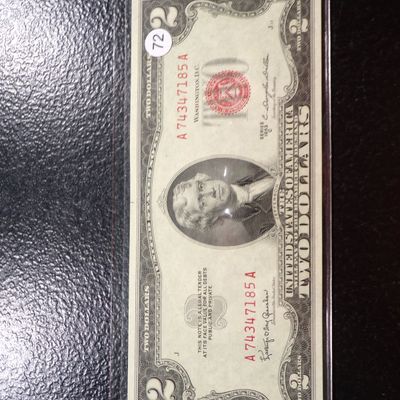 1953-C RED SEAL CRISP PAPER $2 UNITED STATES NOTE
