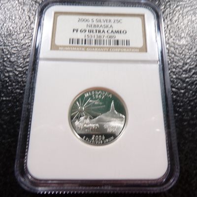 2006-S NGC PF69 ULTRA CAMEO NEBRASKA SILVER PROOF QUARTER