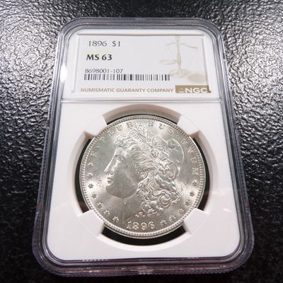 1896 NGC MS63 MORGAN SILVER DOLLAR