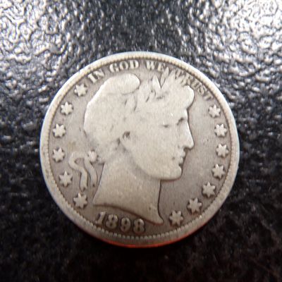 1898 BARBER SILVER HALF DOLLAR