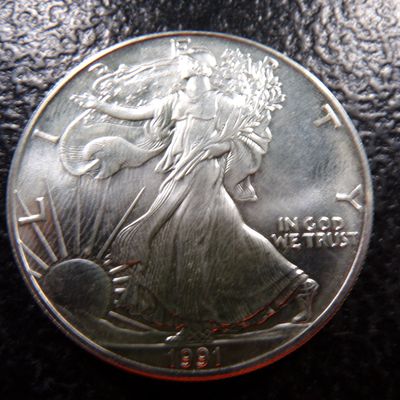 1991 AMERICAN SILVER EAGLE DOLLAR