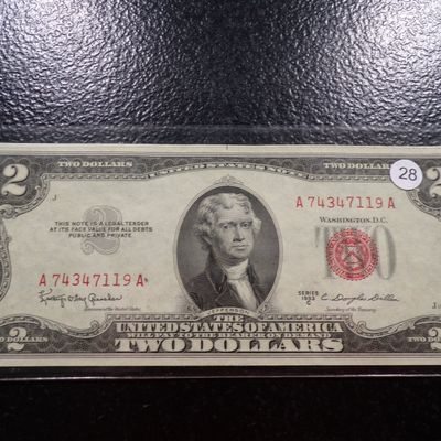 1953-C RED SEAL $2 UNITED STATES NOTE
