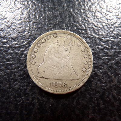 1876 SEATED LIBERTY SILVER QUARTER
