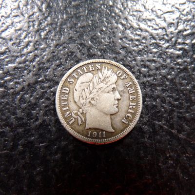 1911-S BARBER SILVER DIME