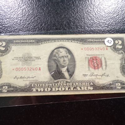 1953 RED SEAL $2 UNITED STATES STAR NOTE